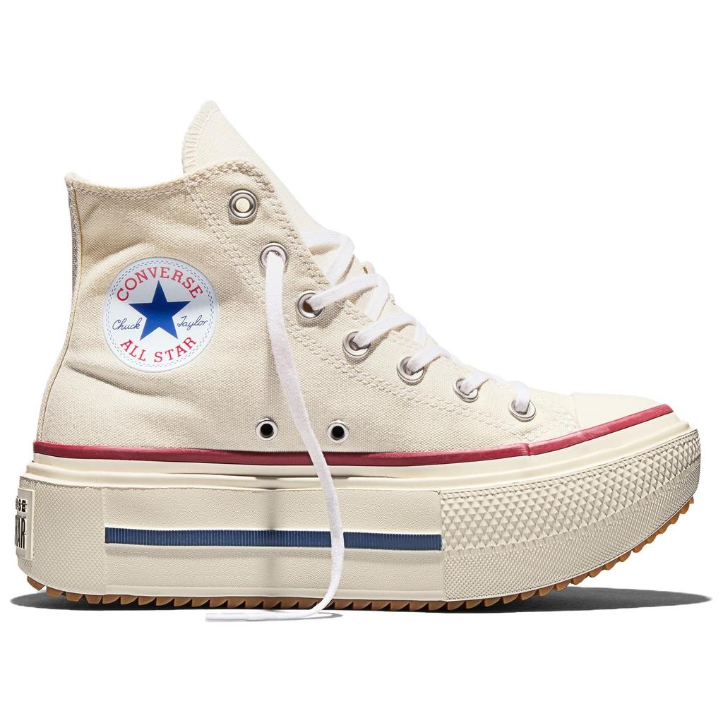 Converse Chuck Taylor All Star Lift Double Stack Egret Comfortable Durable Canvas Shoes Unisex Sneakers Beige A16719C