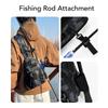 Fishing Sling Pack Large Capacity Water Proof Oxford Cloth Fishing Chest Bag for Fishing Tackle Equipment Black Camo