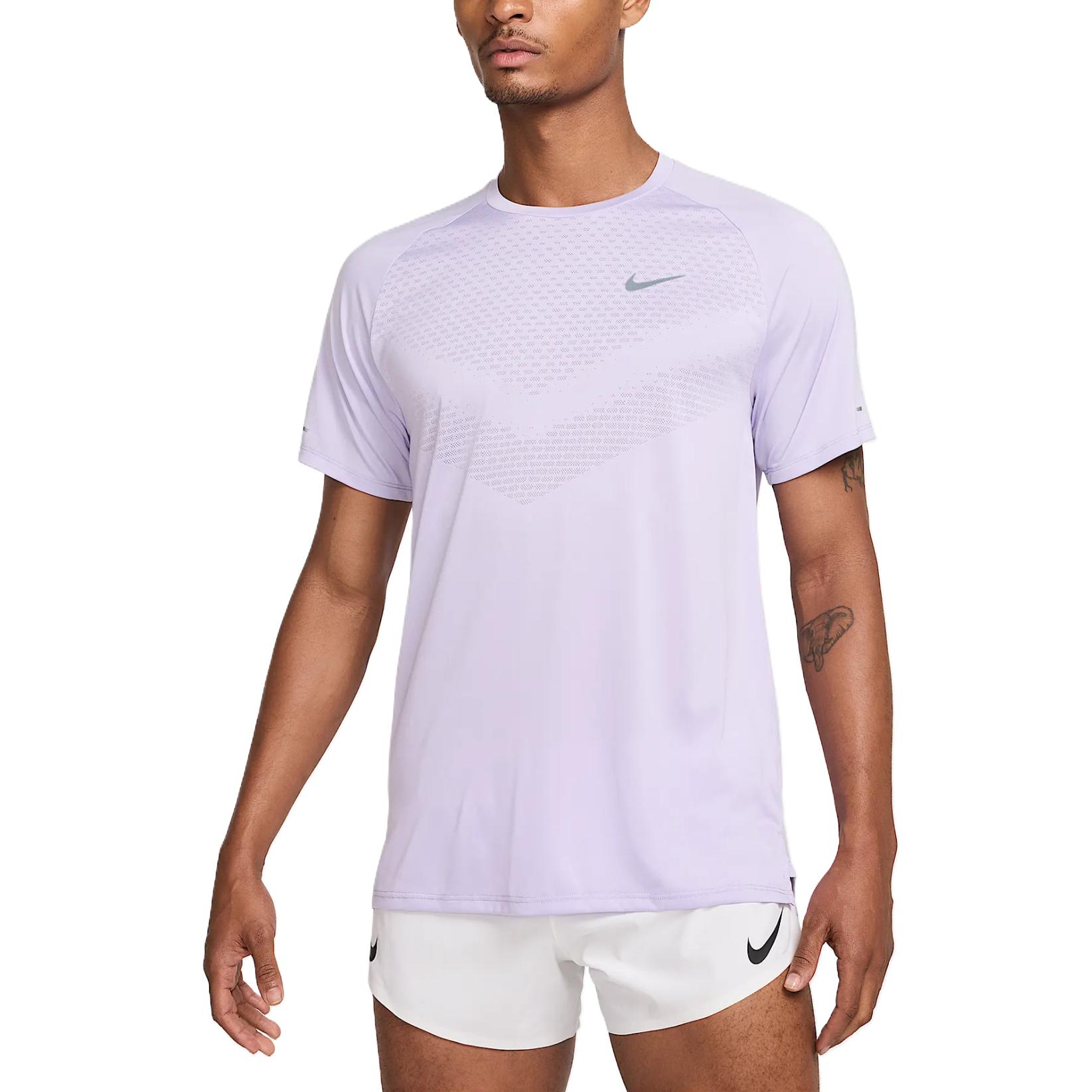 

Nike Dri-FIT ADV Stride Comfortable Fashion Versatile Solid Color Short Sleeve T-Shirt Men Tops Light-Purple HV5203-515 M