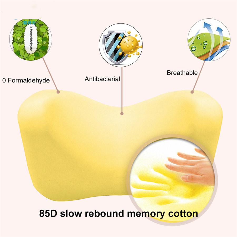 Black Memory Foam 3D U-Style Car Seat Headrest Neck Pillow Home Adjustable