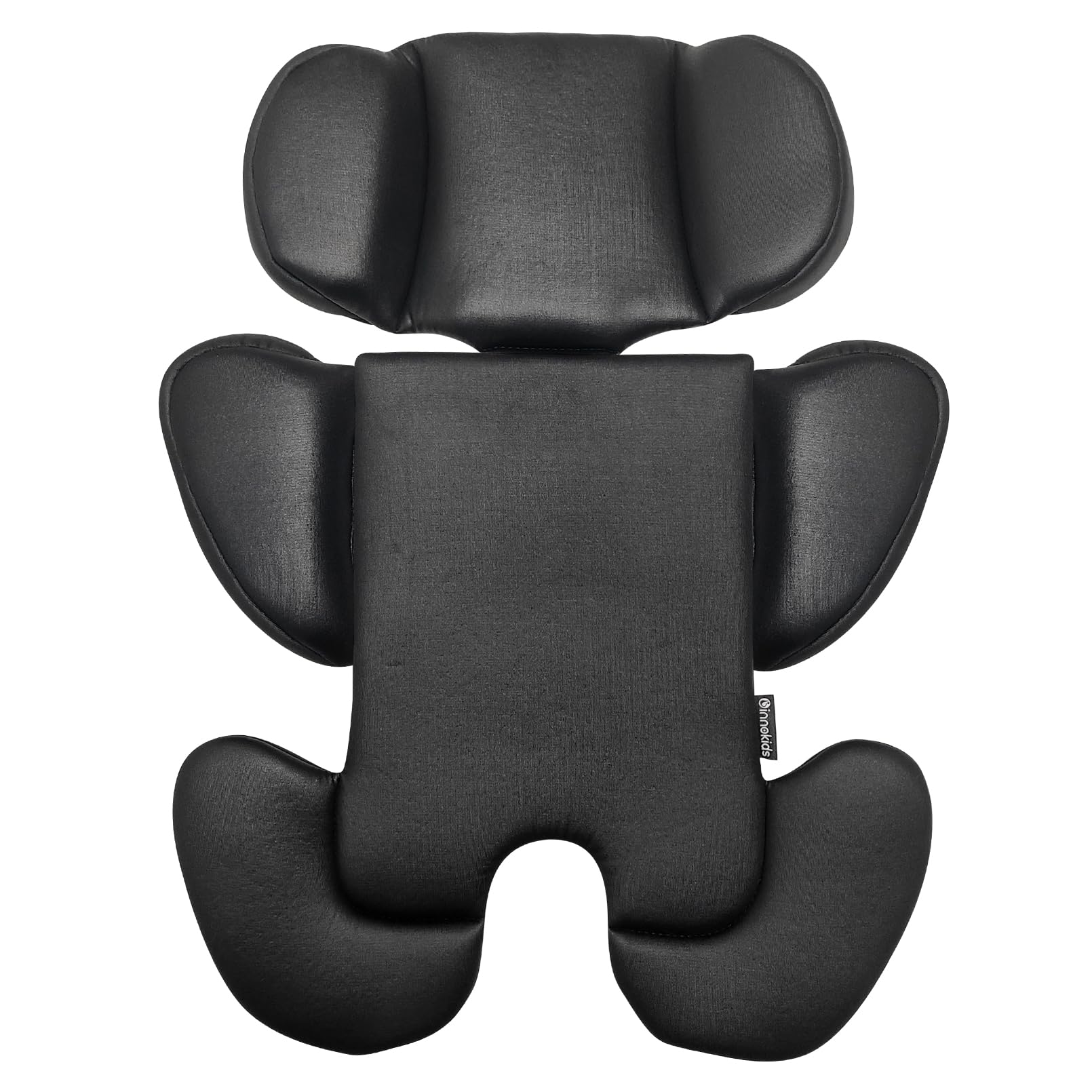 

innokids Подушка для сиденья коляски с отдельной подушкой для головы и боковыми 3D сетчатыми подушками для поддержки головы, Конструкция, Стираемая, Всесезонная (черный) чёрный