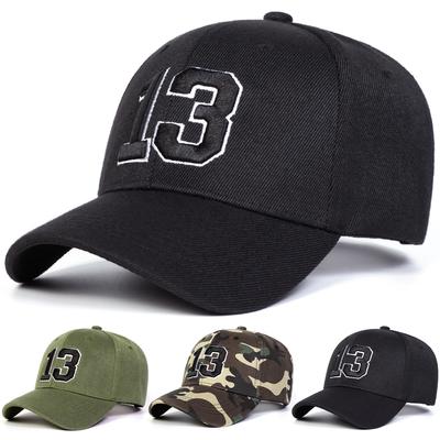 Nieuwe Nummer 13 Geborduurde Baseballpet Mannen Rapzanger Hip Hop Hoed Buiten Zonbescherming Visserij Hoeden Sportpetten Basketbalpet