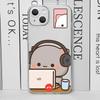 Funny Cartoon Heart Cat Paired Couple Phone Case for IPhone 11 12 13 16 15 Pro Max Mini X XS 7 8 14 Plus SE2 Clear Lovers Covers