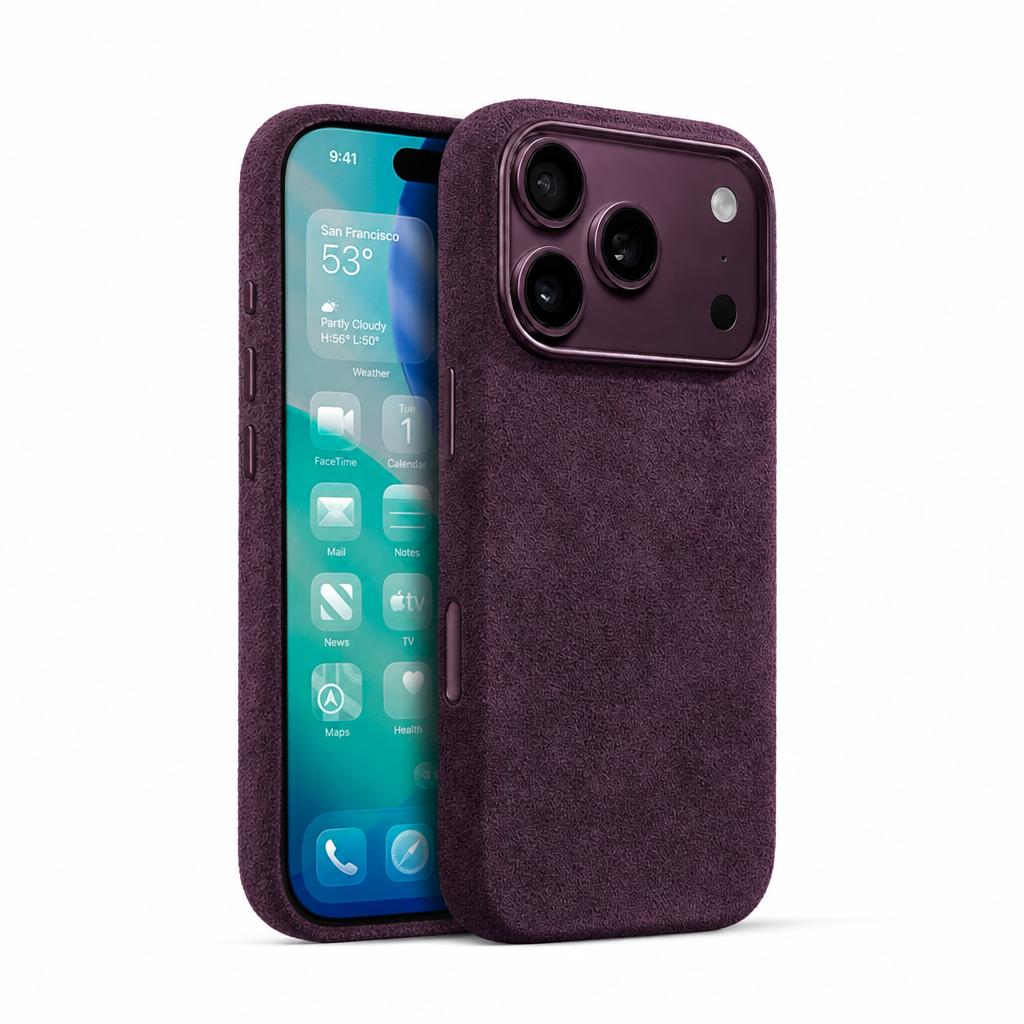 For iPhone 18 Pro Max Alcantara Magnetic Case With MagSafe Supercar Same Suede Luxury Leather Cover For iPhone 18 17 Pro Max