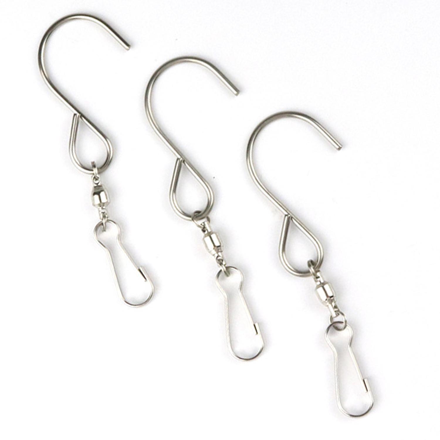 

Self rotating stainless steel bearing hook