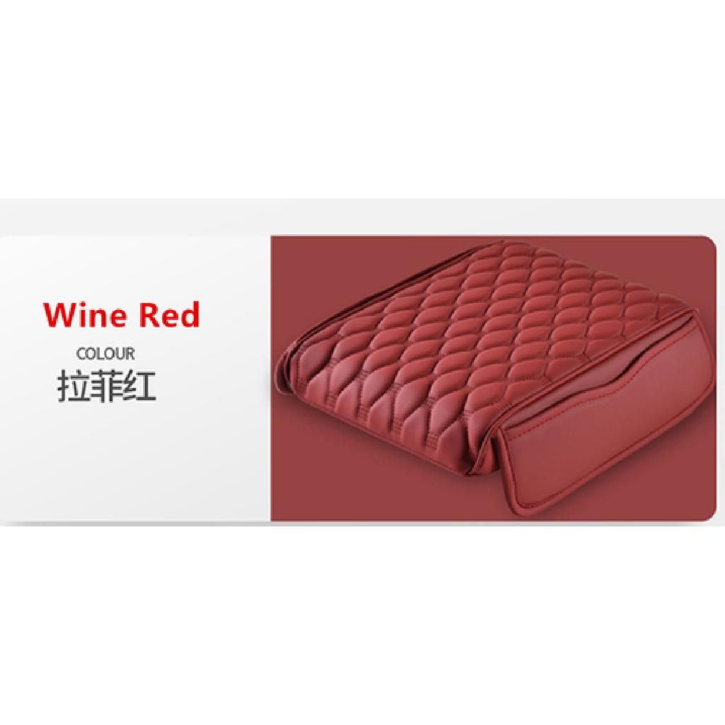 Car Accessories Armrest Cushion Cover Center Console Box Mat Pad Protector Red