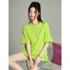 Simple Pure Cotton Short Sleeved T-shirt 2024 Bubble Bead Decoration Fashionable Casual Versatile Round Neck Top