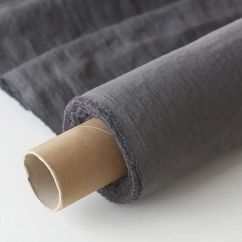 100% French Linen Fabric, Soft Non-woven Washed Linen for Clothing, Tablecloths, Curtains, DIY Sewing Natural Flax Material