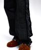 Aleseueseussi Incision Jacquard Mixed Pants - Black
