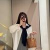 Women's Air-Conditioned Shawl: Spring/Autumn Knit Wrap, Internet Celebrity Summer Shirt, Knot Woolen Scarf, Small Shoulder Cover, Skirt Accessory