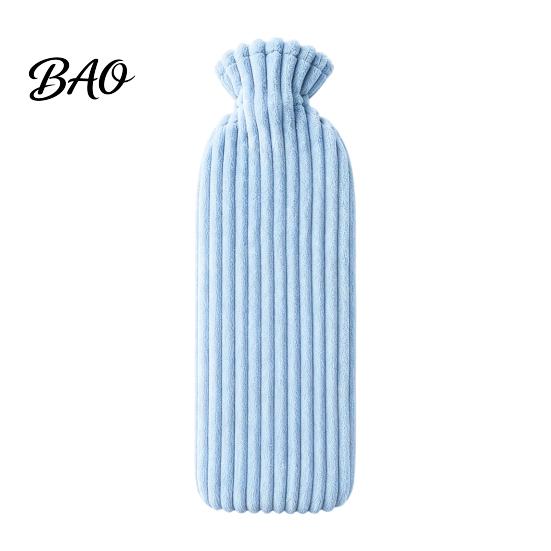 Reusable Hot Water Bottle 500/1000ML Long with Plush Cover, Leak-Proof Winter Bed Warmer Bag, Menstrual Cramp Pain Relief Bag Drurable