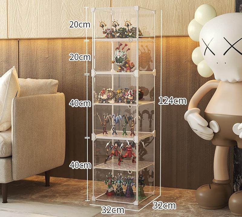 Transparent Display Cabinet Jewelry Display Toy Storage Ra Home Use Figure elf Clear Organizer for Small Collectibles And Models