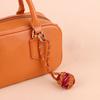 Handmade Braided Bag Charm with Ball Knot Woven Rope Keychain for Women Handbags Purse Bags Pendant Car Keys Gifts Accessories