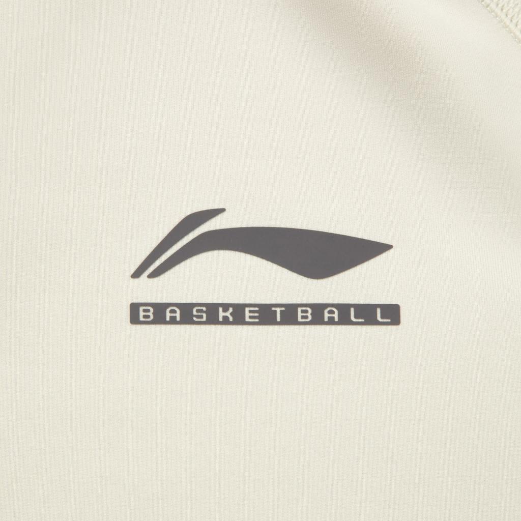 Li-Ning Professional Basketball Series Lock Temperature Warm Dry Stand Collar Logo Letter T-Shirt Men tops ATLW117-3