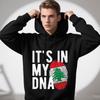 Funny It's In My DNA Lebanon Flag Fingerprint Pullover Hoodie Graphic Tops Streetwear Long Sleeve Birthday Gifts Hoodies Men