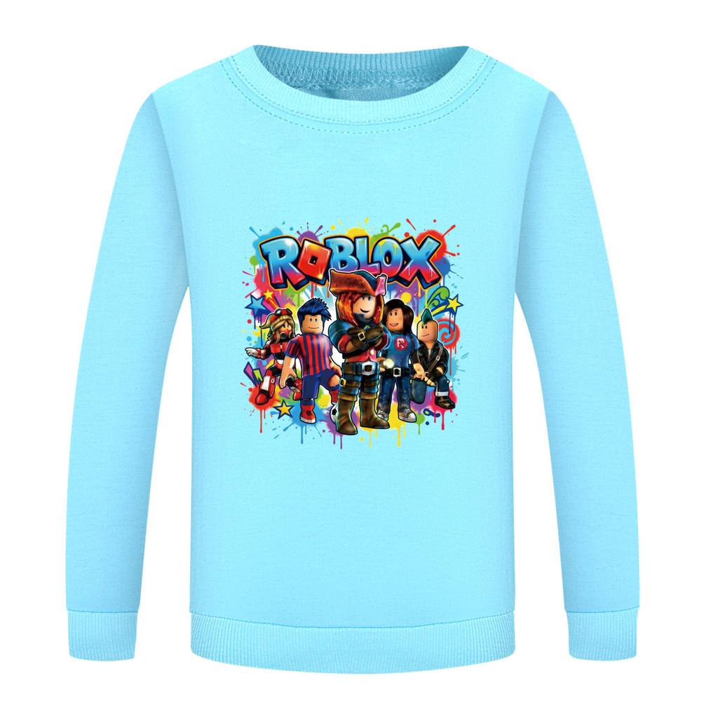 5578 Kids Boys Girls Roblox Printed Outdoor Round Neck Long Sleeves Sweatshirt