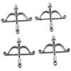 100Pcs Antique Silver Bow and Arrow Charms Alloy 1.02*0.99inch Archery Charms Bow and Arrow shape Bracelets