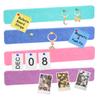 8Pcs/Set Rectangle Felt Cork Board Bar Strips Self-Adhesive Bulletin Board Strip Memo Schedule Photo Display for Wall Decoration