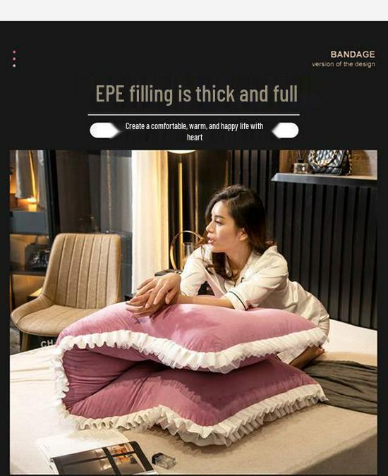 Princess Backrest Cushion: Soft Crystal Velvet, Removable & Washable Pillow for Tatami Bed