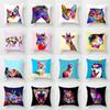 Animal Art Print Throw Pillow Cover Soft Velvet Pillowcases 45X45Cm Colorful Decorative Cushion Cover For Living Room Bedroom