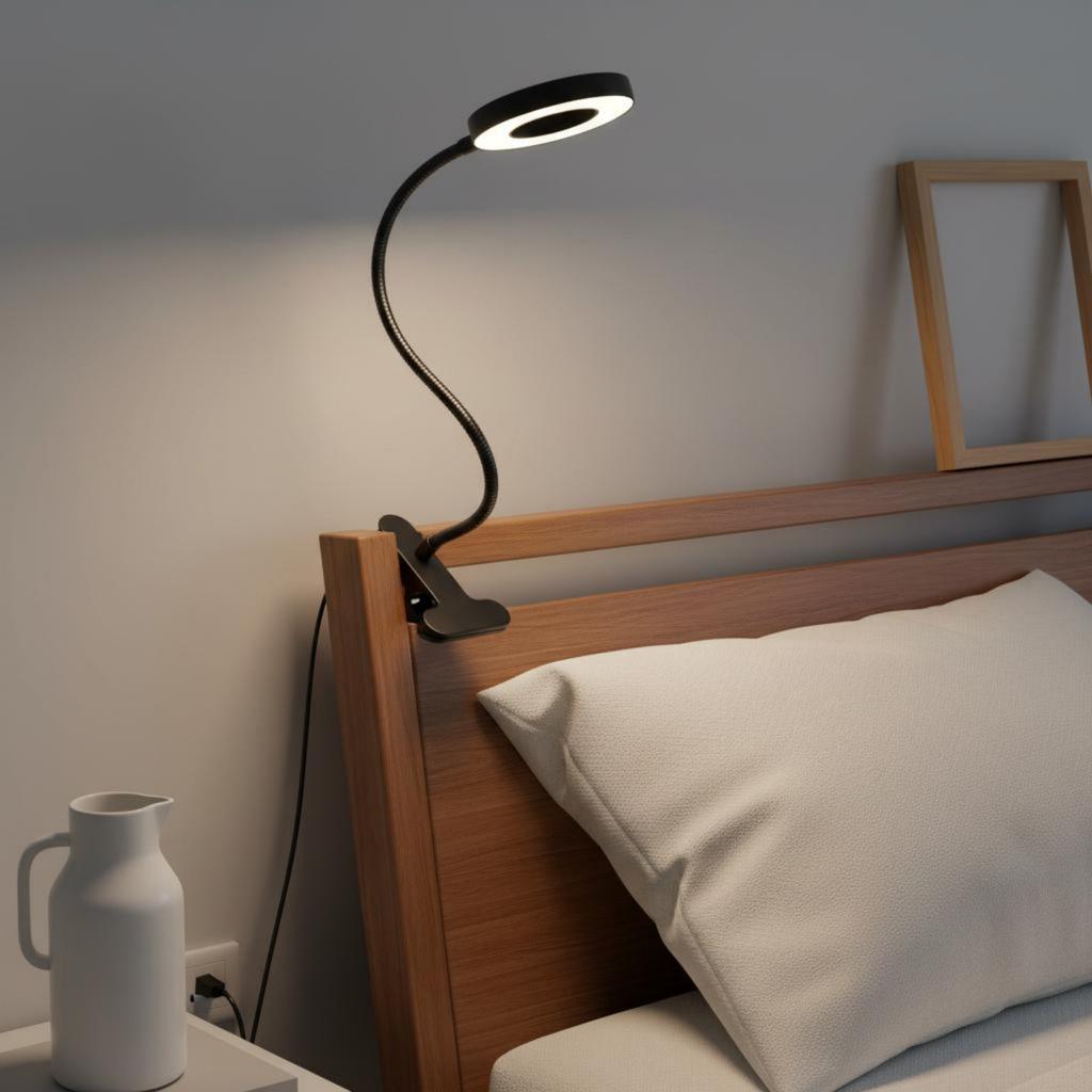 Clamp-on On Lamp Dimmable Clamp-on On Desk Lamp Flexible Gooseneck Study Lamp Continuous Light Gooseneck Desk Lamp Memory