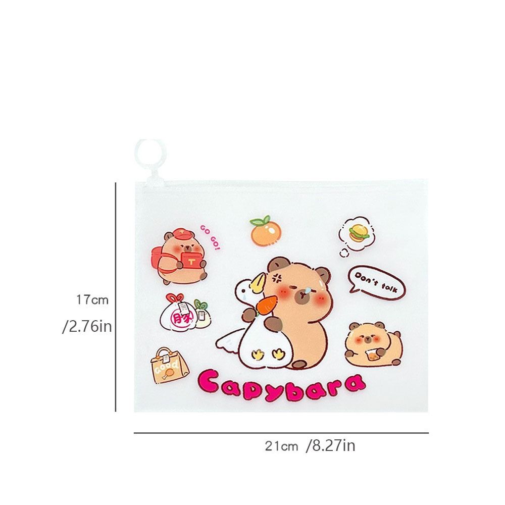 Large-capacity Capybara Transparent File Bag Waterproof File Organizer  Students