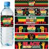 120Pcs Black History Month Label Stickers Black History Month Water Bottle Wrapper Label Decal for Freedom Day African American Celebration Patriotic