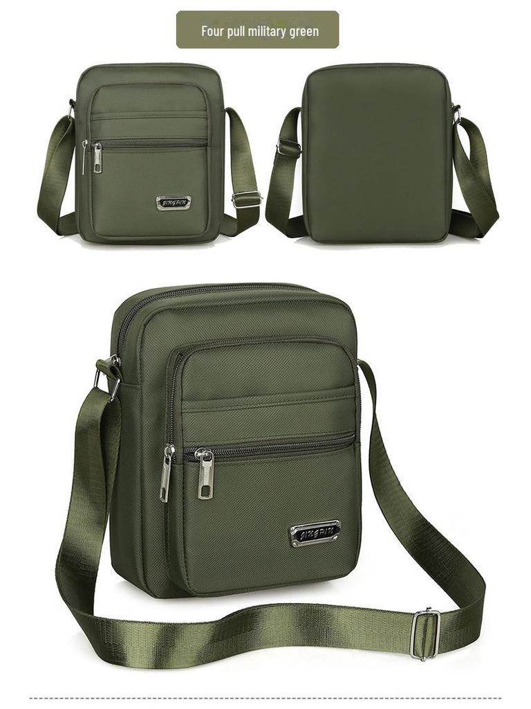 Koreanische lässige mehrlagige wasserdichte Schulter-Umhängetasche für Männer und Frauen