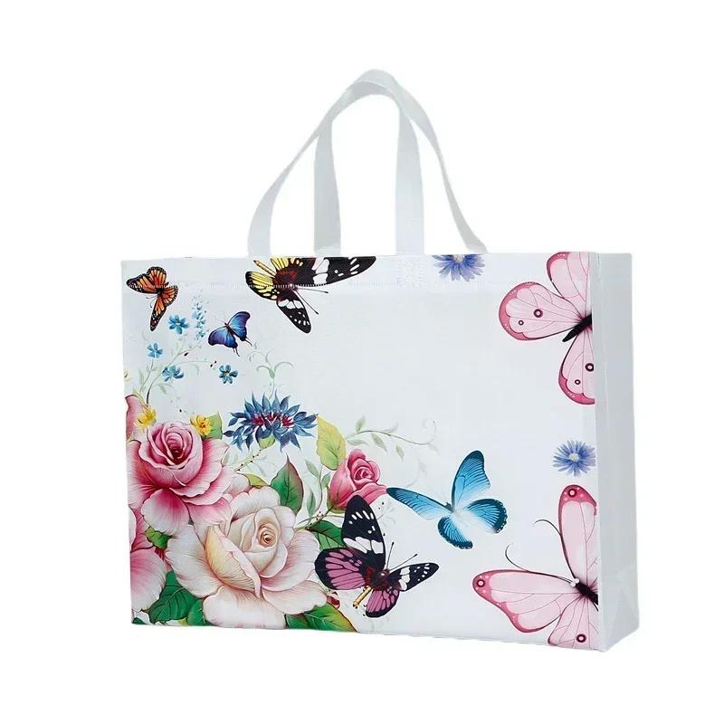 10pcs Coated Non-woven Fabric Bag Clothing Nonwovens Pack Handbag Environmentally Friendly Gift Shopping Packaging Pouch