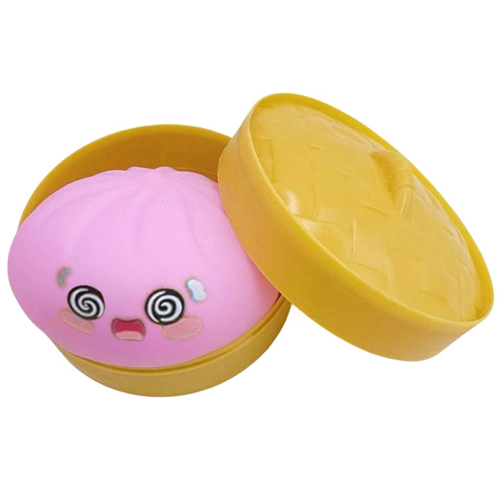 Simulated Roast Pork Bun Toy; Cute Food; Decompression; Bun; Enjoy; Stress . Stress Bun Toy Realistic Steamer Toy