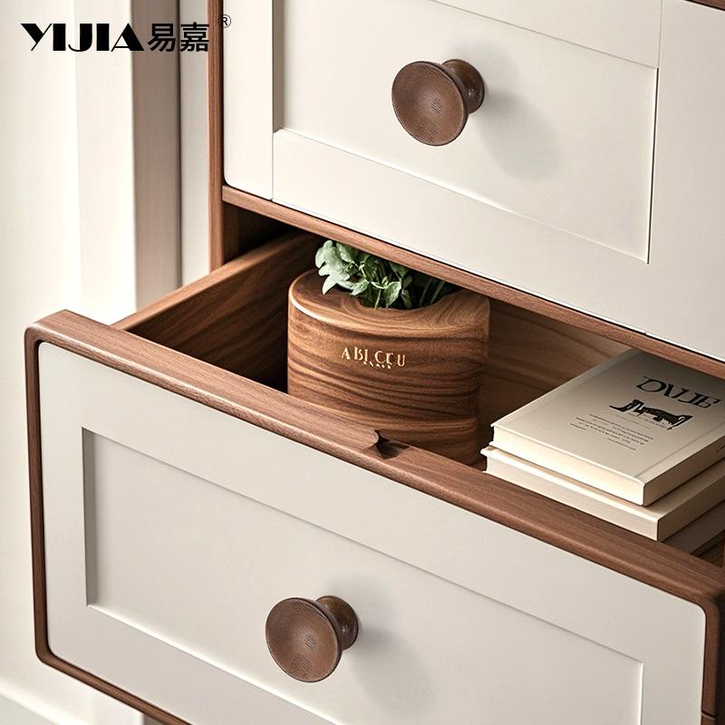 Modern Minimalist Retro Natural Wood Cabinet Door Handle Cupboard Drawer Knob High-end Luxury Wardrobe Pull Furniture Hardware