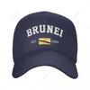 Unisex Baseball Cap Brunei EST Independence Day Wild Sun Shade Peaked Adjustable Outdoor Caps for Unisex Women