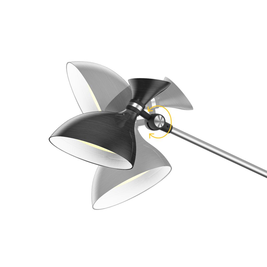 Rebel LED Floor Lamp 12W Adjustable Dimmer Color Change