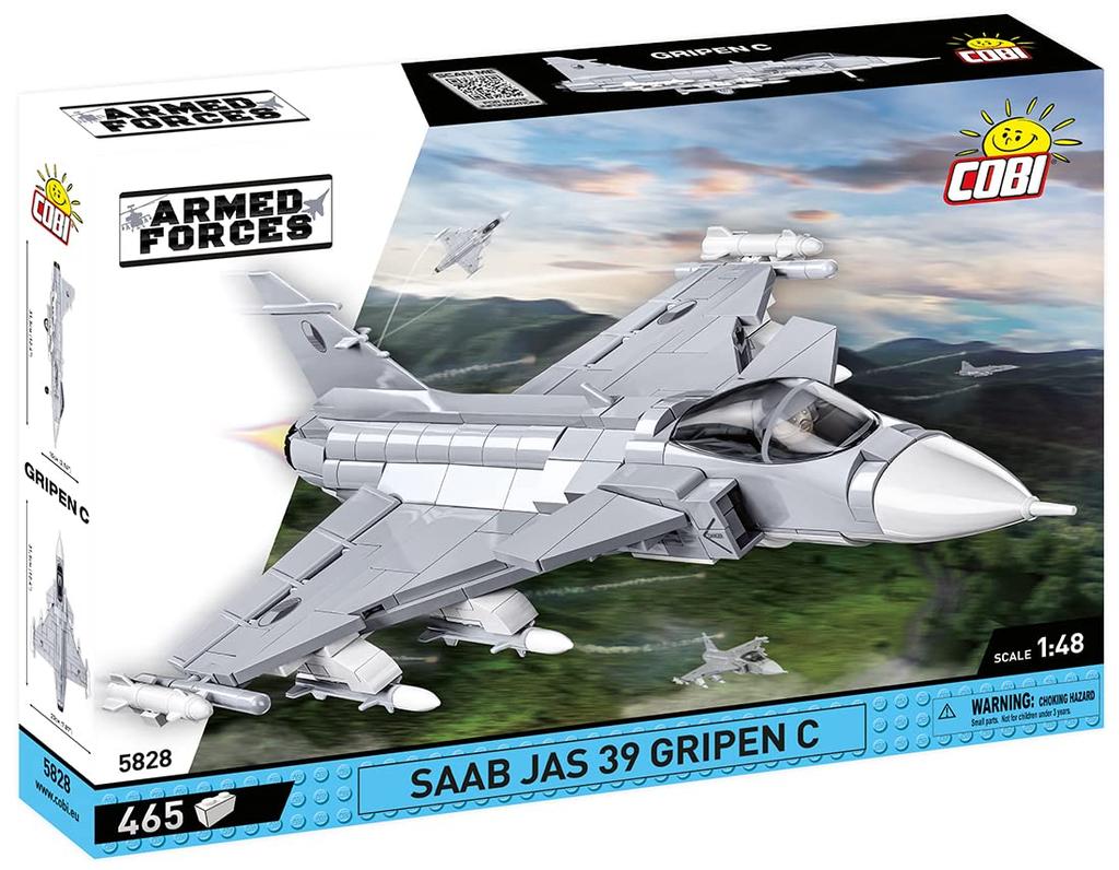 Cobi Armed Forces Collection Saab JAS39 Gripen C scale #5828 (Swedish Army) 1/48