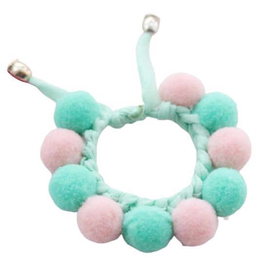 Handmade Plush Balls Stitching Collar Dog Cat Neck Strap Scarf Bib Pet Supplies