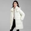 Down cotton-padded clothes women's medium and long winter new loose thickened cotton-padded clothes casual women's cotton-padded jacket