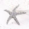 1Pcs  Shiny Inlaid  Cute Multi-Color Starfish Brooches For Women Men Suit Clothes Star Brooch Pins Jewelry Gift