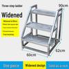 Industrial Three-Step Ladder with Handrail for Household, Warehouse, and Outdoor Use