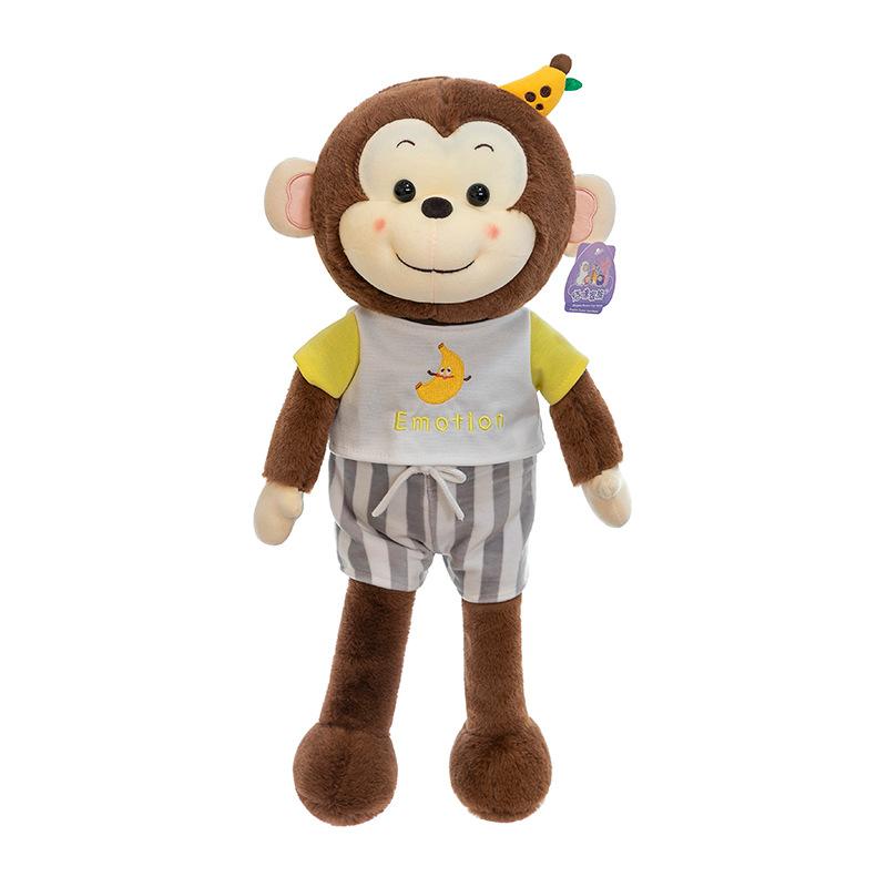 Banánová opice panenka plyšová hračka mikina panenka s dlouhýma nohama dětský dárek k narozeninám látková panenka