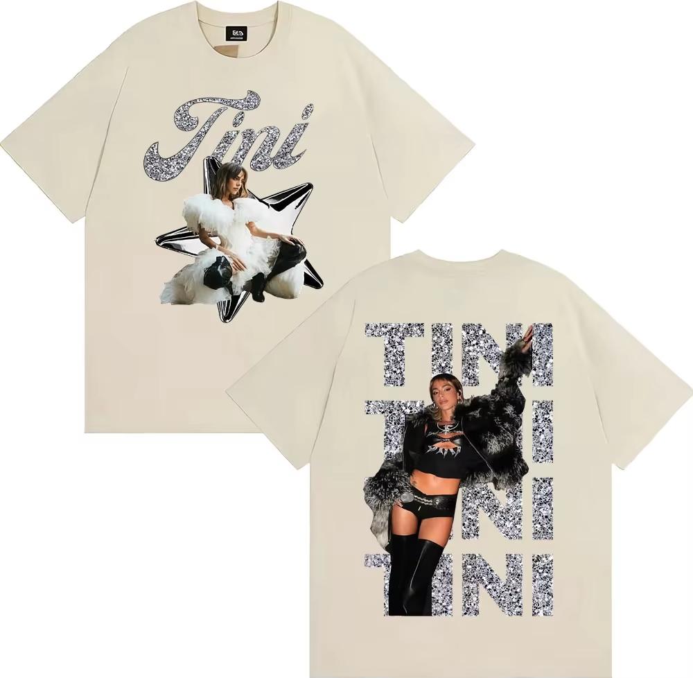 2026 Singer Tini Stoessel Album Oboustranný Potisk Trička Muži Ženy Móda Estetické Vintage Tričko 100% Bavlna Tričko