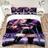 Pink Hair Singer Performance Print 3Pcs Bedding Setduvet Cover With 2 Bedropillowcase Home Birthday Gift