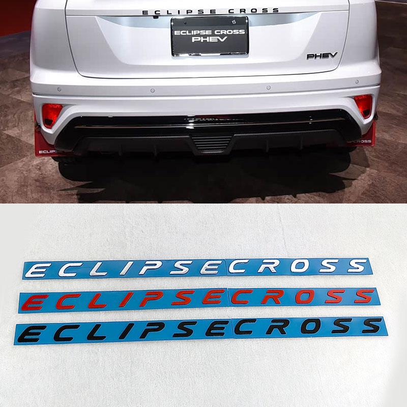 For Mitsubishi ECLIPSE CROSS body tail label 3D personalized car logo refit front hood emblem rear trunk mark car accessories UN1