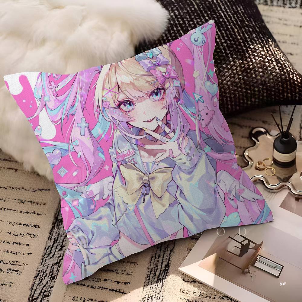 Needy Girl Overdose Spiel Kissenbezug Auto Wurfkissenbezug für Sofa Auto Weihnachtsgeschenk 40x40cm 45x45cm