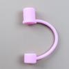5Pcs Silicone Straw Cover for 8mm Large Diameter Straws Toppers U-Shaped Lanyard Straw Lid Dust-Proof Reusable Straw Protector for Glass Stainless