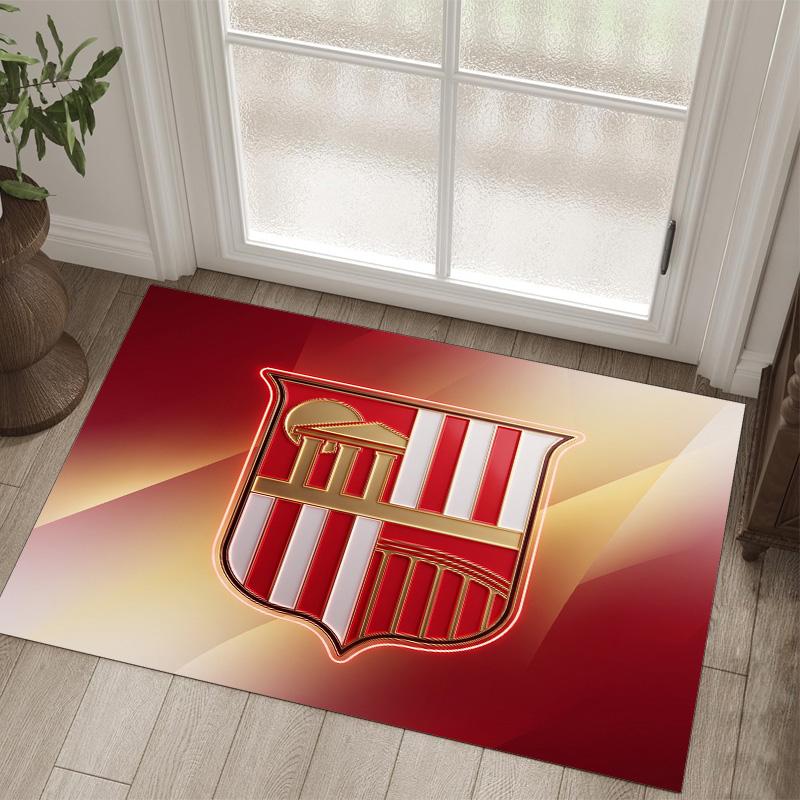 Sunderland Football Design Crystal Velvet Carpet Cozy Non?Slip Printed Rug For Bedroom Living Room Entrance