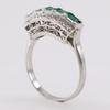 One Character Ring Pt900Platinum/Emerald/diamond #8.0(US Size) One Character 6.5g Women Used