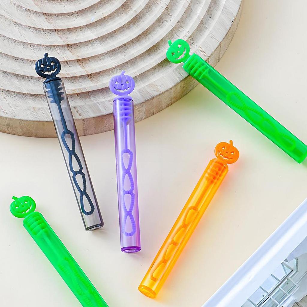 24pcs Halloween Bubble Soap Bottles Kids Trick Or Treat Gift Toys Party Favors Pumpkin Ghost Design Empty Tube Wand No Water