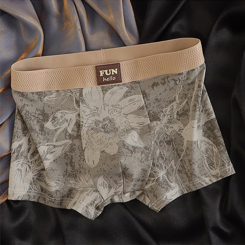 

10A Антибактериальные мужские боксеры-брифы с этническим принтом, дышащие шорты XL