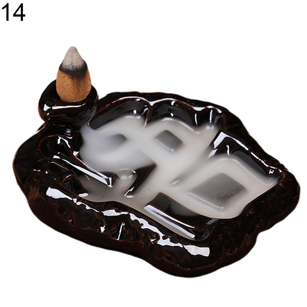 Ceramiczny wodospad kadzidło z przepływem zwrotnym uchwyt palników kadzielnica dyfuzor Home Decor