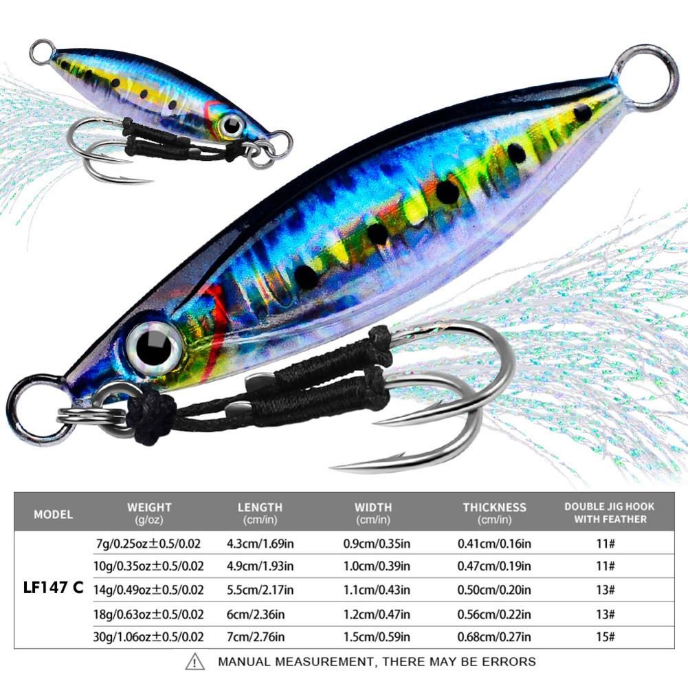 Lifelike Action Bait Metal Spoon Jig Sinking Fishing Lure Fast Sinking Design